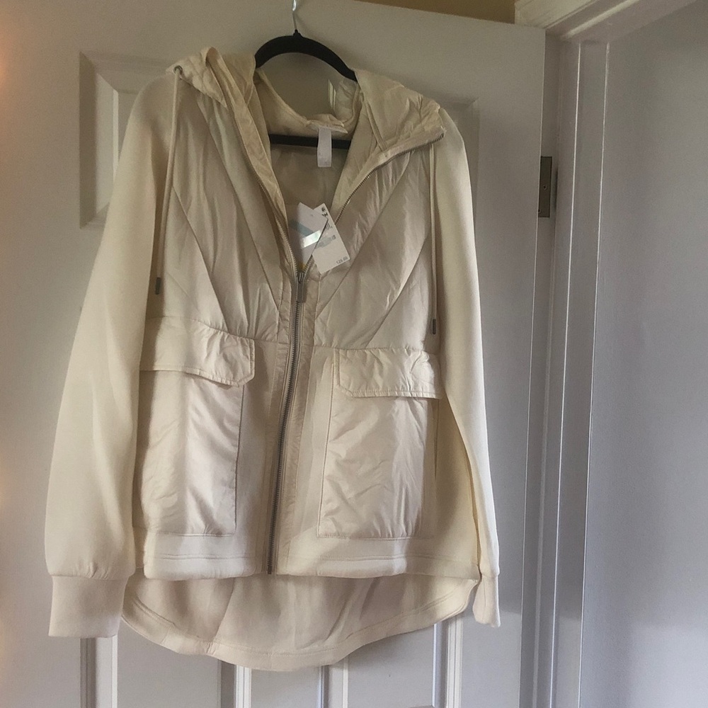 Zella Cream Utility Jacket with Hood